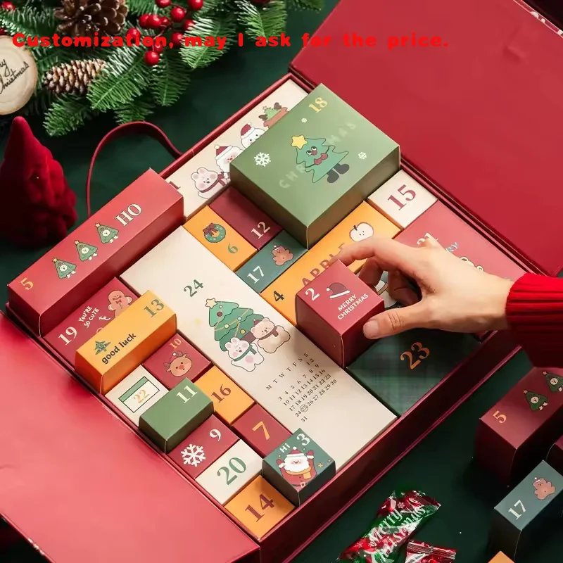 

на заказ. Коробка для адвент-календаря в стиле любви толщиной 2 мм, картонные свечи и упаковка для мыла