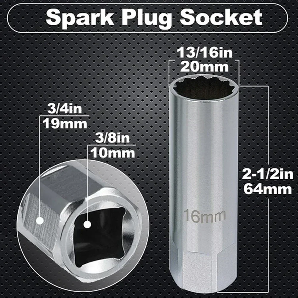 Car Spark Plug Socket Magnetic Spark Plug Wrench Spark Plug Removal Auto Repair Tools Practical Accessories 14/16mm