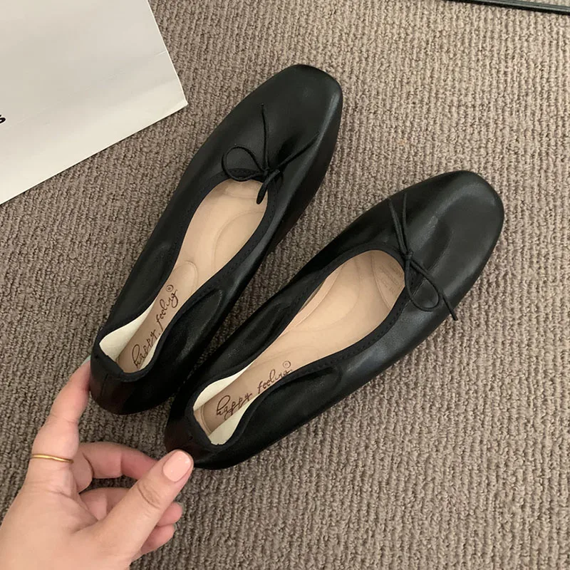 Bailarinas con lazo de mariposa para mujer – Calzado casual suave - imagen 3