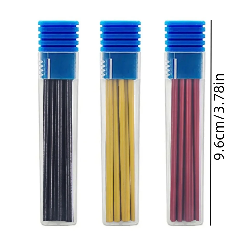 16 teile/schachtel Schwarz Gelb Rot 2,8mm Holzbearbeitung Automatische Bleistift Austauschbare Mine Druckbleistift Kennzeichnung Architektur Zubehör – Detail 6