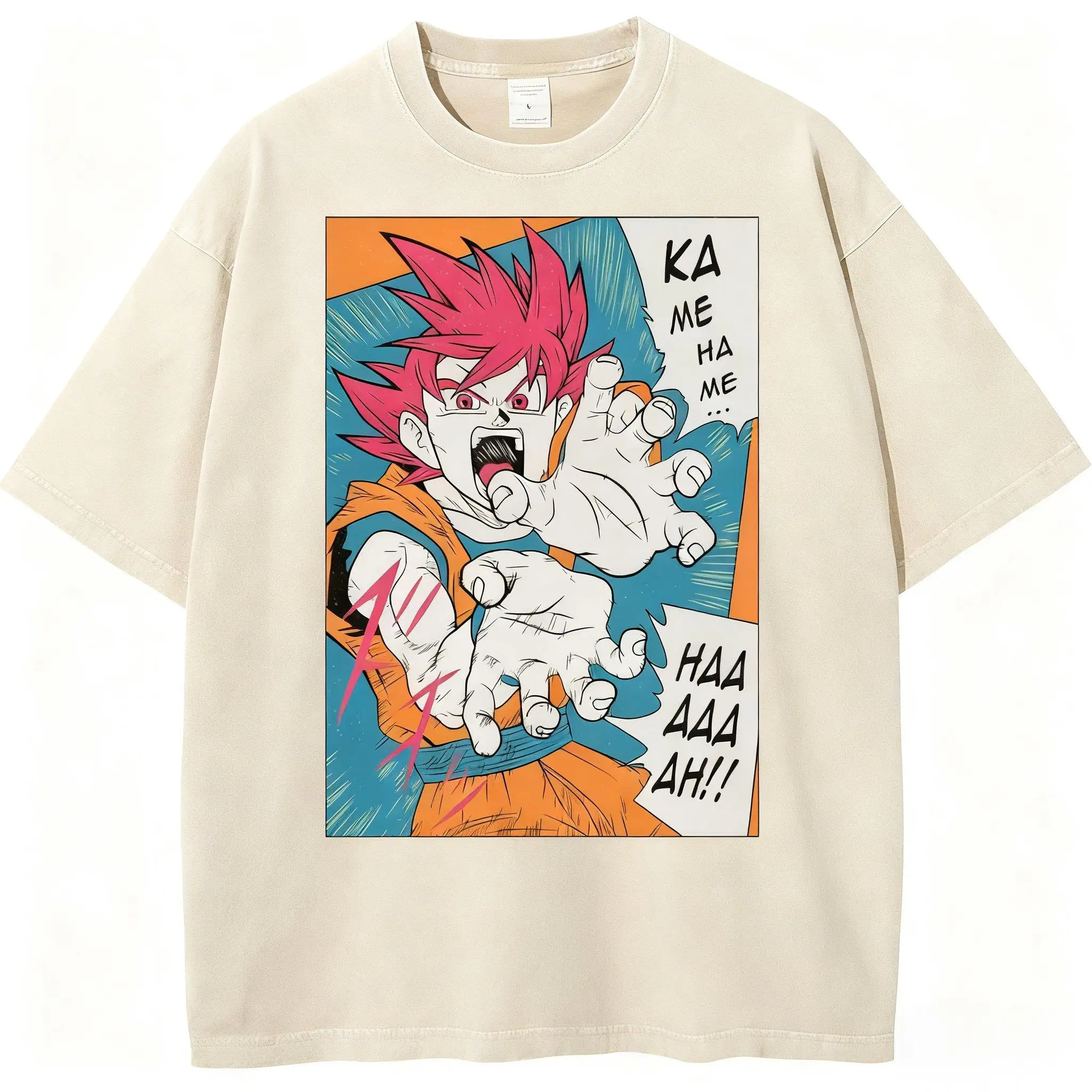Dragon Ball Vintage Waschen Grafik T Shirt Männer Anime Druck Frauen Kurzarm T Neue Sommer Casual Tops Streetwear Harajuku Y2k