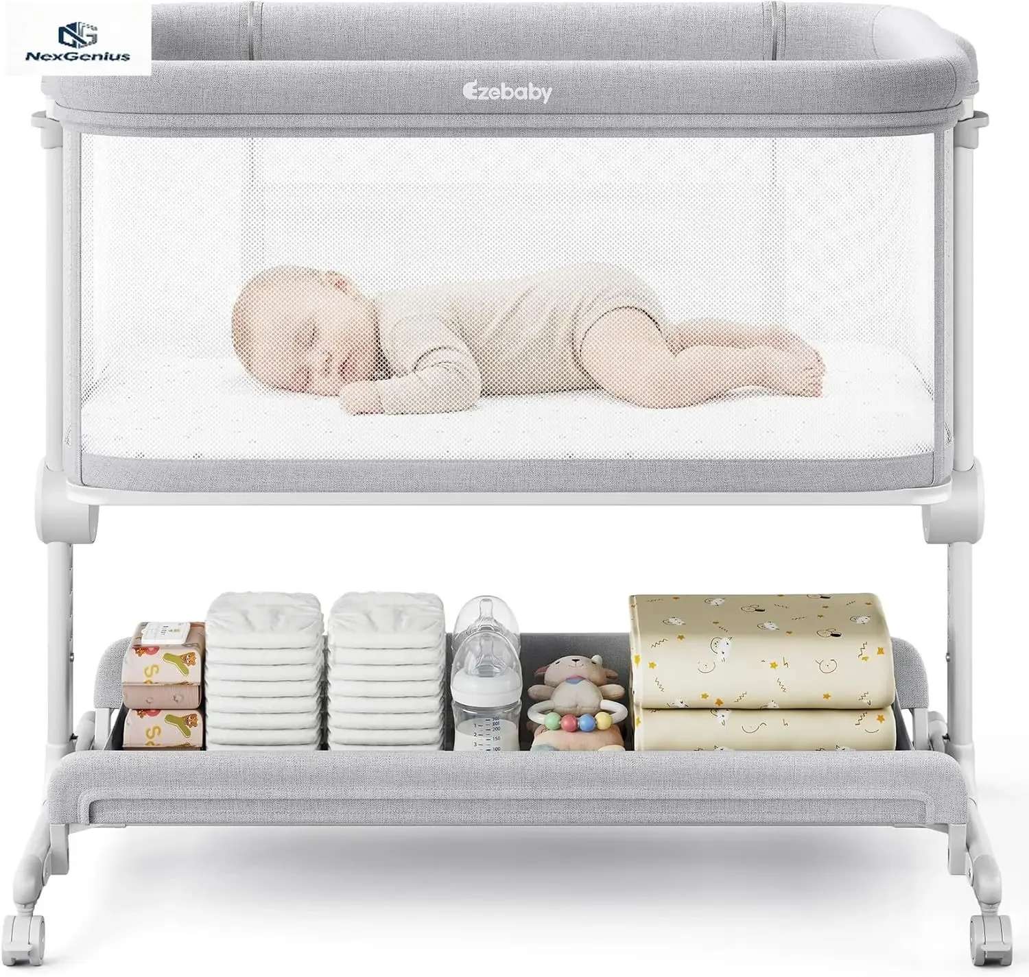 

Baby Bassinets Bedside Sleeper Portable Newborn Infant Crib Mattress Sheet