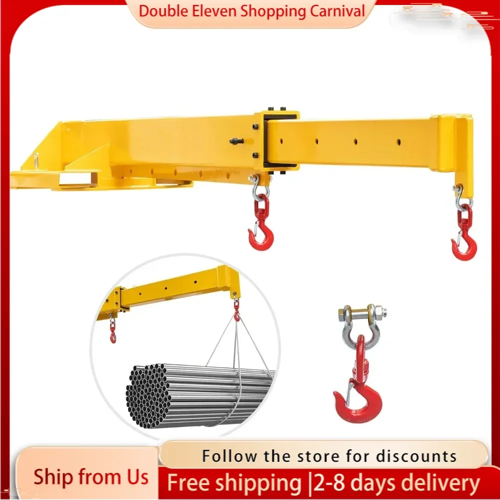 Adjustable Forklift Jib Boom Crane, Forklift Mobile Crane Manual Telescopes 83