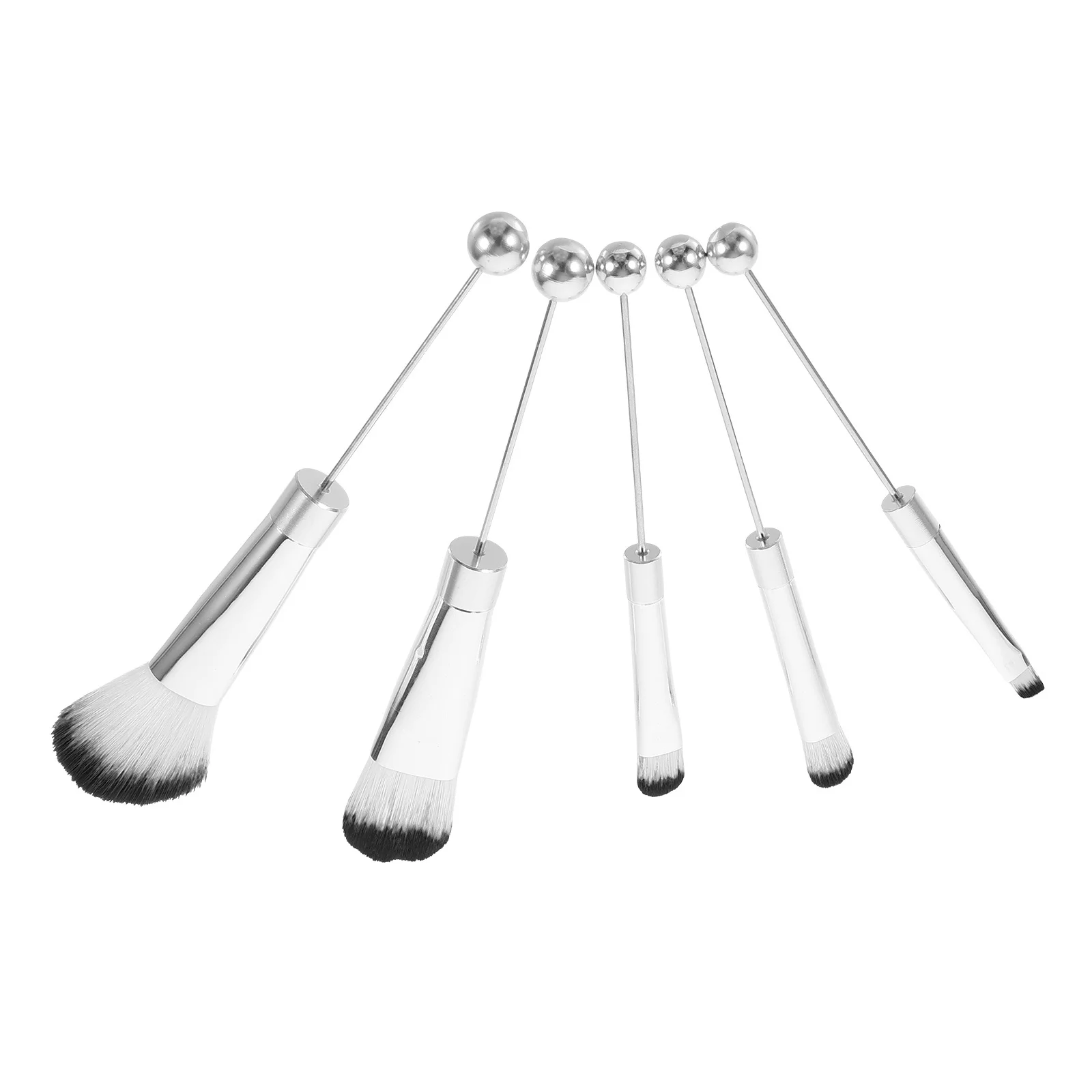 مجموعة فرش مكياج بشعيرات ناعمة بمقبض معدني، فرش مستحضرات تجميل للسفر خفيفة الوزن ومحمولة، سهلة التنظيف وصديقة للاستخدام