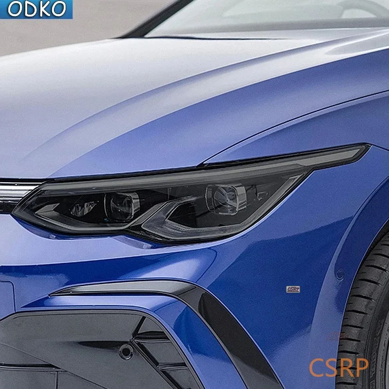 For Volkswagen VW Golf 8 MK8 2020 2021 Car Headlight Protective Film Headlamp Restoration Transparent Black TPU Sticker