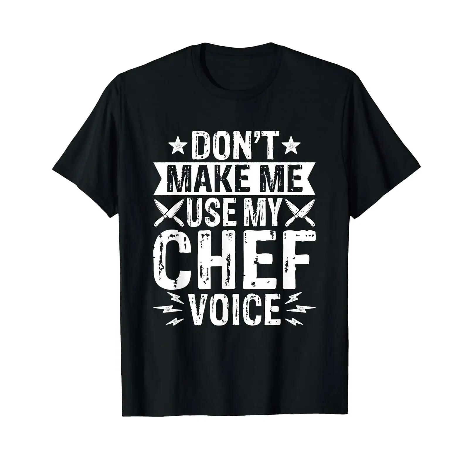 Don't Make Me Use My Chef Voice Cook Culinary Head T Shirt vintage Washed graphic Breathable Stylish fashion streetwear