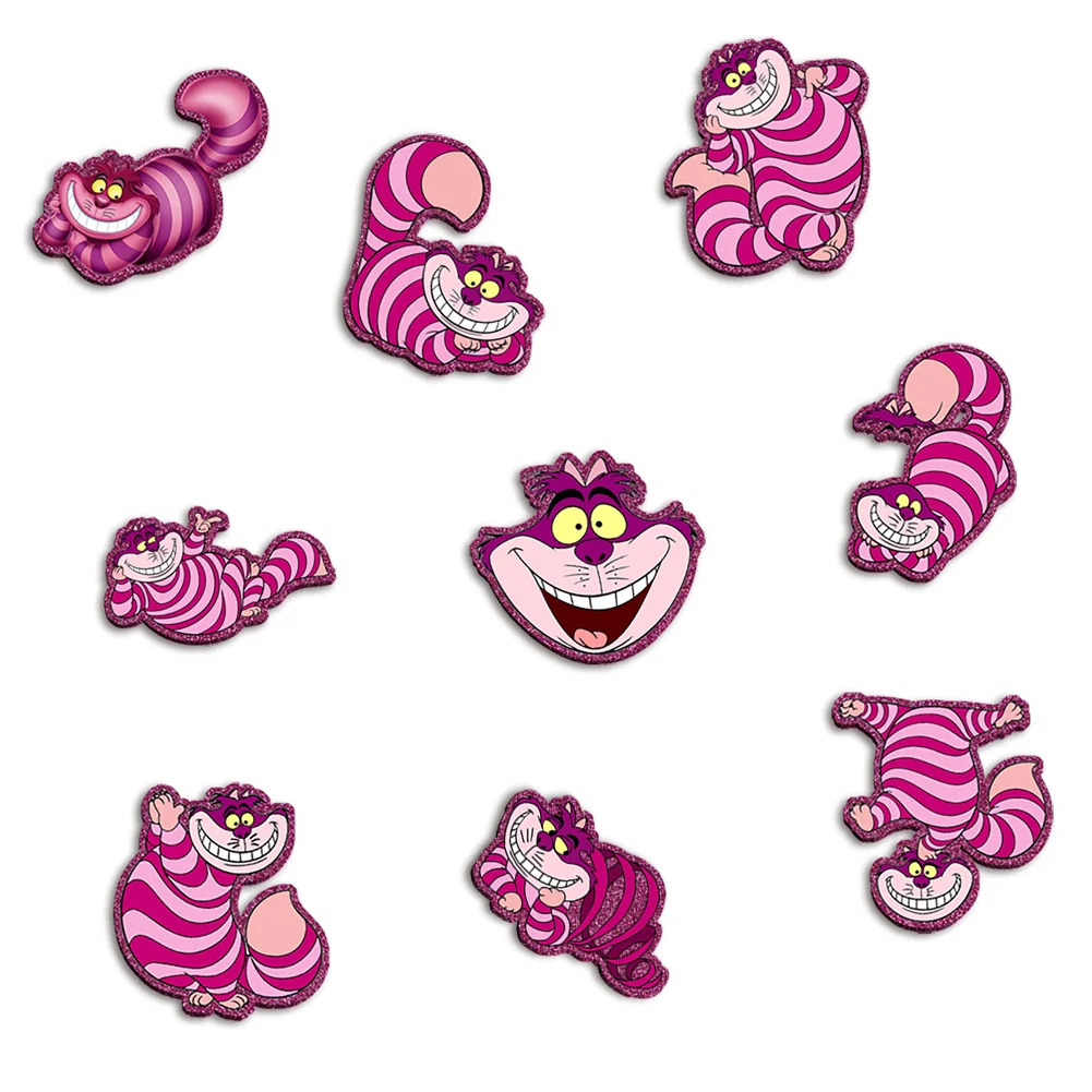 

Princess Alice Cat 5pcs Disney Chunky Color Glitter Acrylic Flatback for Badge Hair Bow Keychain Reel Clip Decoration