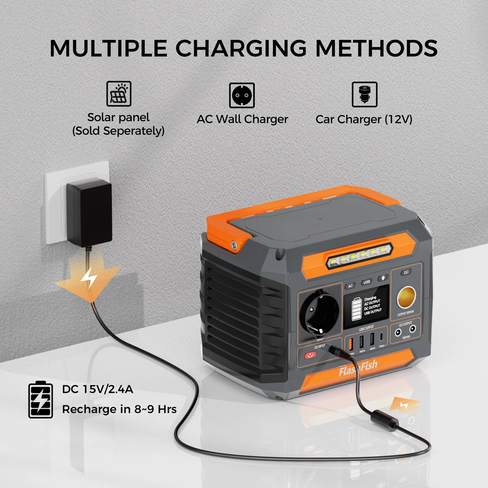 FF Flashfish P66A Tragbare Powerstation 200W mit 100W Solarpanel, 144Wh Solargenerator-Batterie 39000mAh Camping-Mobilstromversorgung – Detail 8
