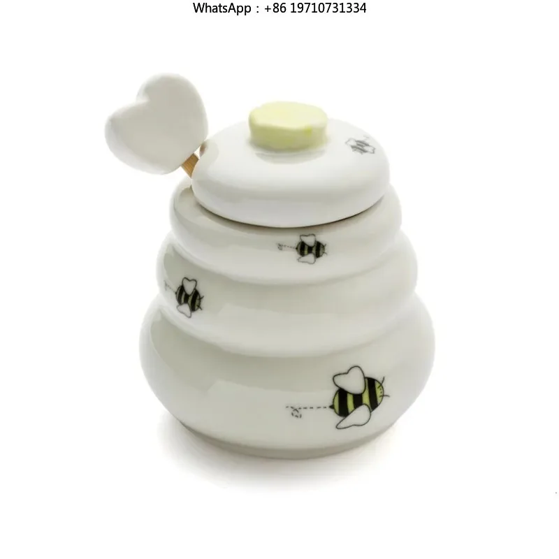 X100 Delicate Honey Pot With Honey Dippers MEANT TO BEE Ceramic Honey Pot Birthday Wedding Party Favors Gifts Beautiful Packing