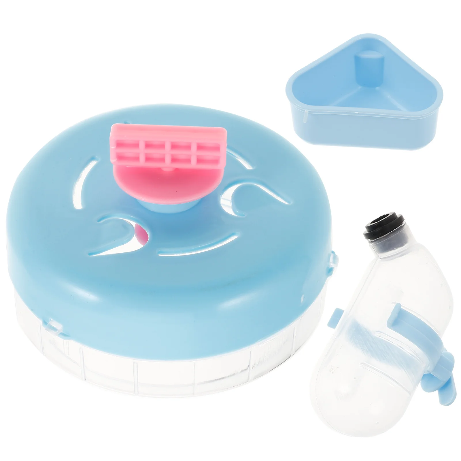 

1 Set Small Pet Running Wheel Food Bowl Water Bottle Cage Accessories For Hamster Guinea Pig Rabbit Chinchilla Ferret Mouse Rat