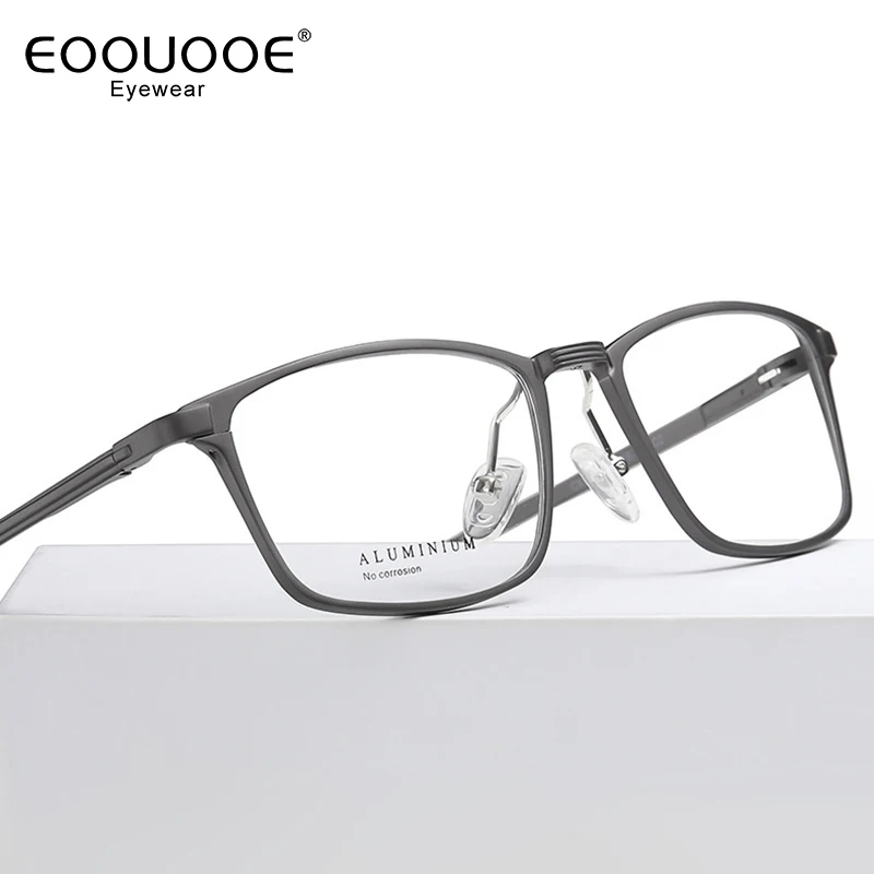 53mm Men Aluminum Magnesium Glasses Myopia Hyperopia Hardeni Optics Anti-Reflection Lenses Eyglasses Prescription Vision Eyewear