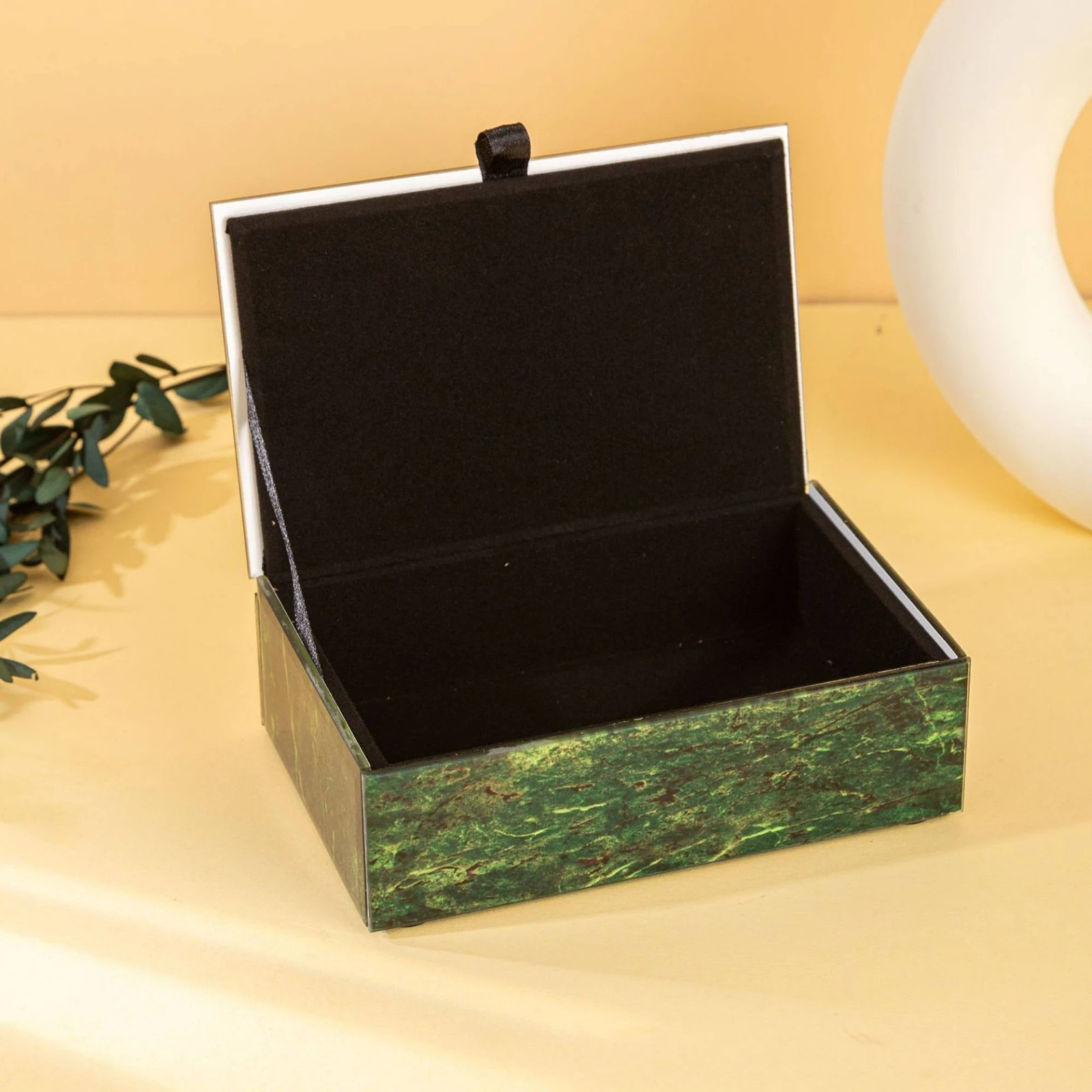 Velvet Lined Keepsake Box Elegant Box with Hinged Lid Mirrored Jewelry Organizer Premium Gorgeous for Vanity, Dresser
