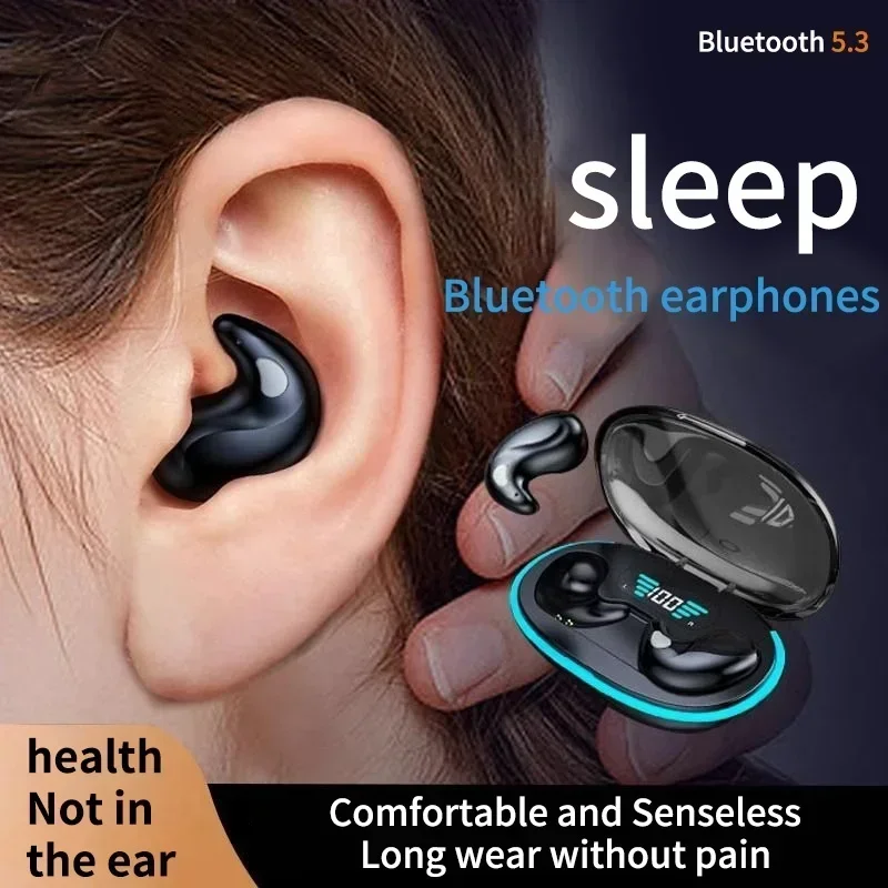 NEW X55 Wireless Sleep Earphone Noise Reduction Invisible Earphone Sleeping Headset Bluetooth Sport Headphones Earbuds