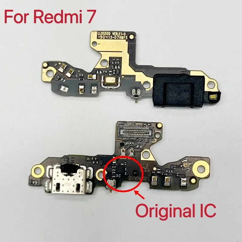 โมดูลไมโครโฟน USB ชาร์จพอร์ต Flex Cable Connector สําหรับ Redmi 7 เปลี่ยน