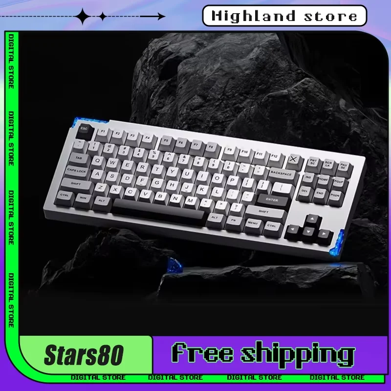 Weikav Stars80 Mechanical Keyboard Kit Aluminium Alloy 3Mode USB/2.4G/Bluetooth Wireless Customized Keyboard Keyboard Kit Gifts