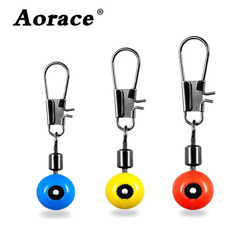 Aorace 20pcs/lot Fishing Line to Hook Swivels Shank Clip Connector interlock Snap Connector sea fishing lure beans belt