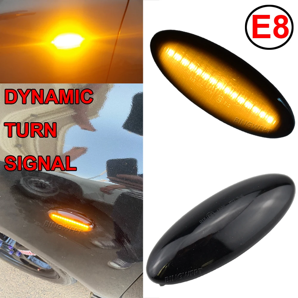 For Toyota Yaris Vitz XP90 RAV4 XA30 MK3 Auris E150 Corolla LED Turn Signal Light Dynamic Side Marker Fender Sequential Lamp