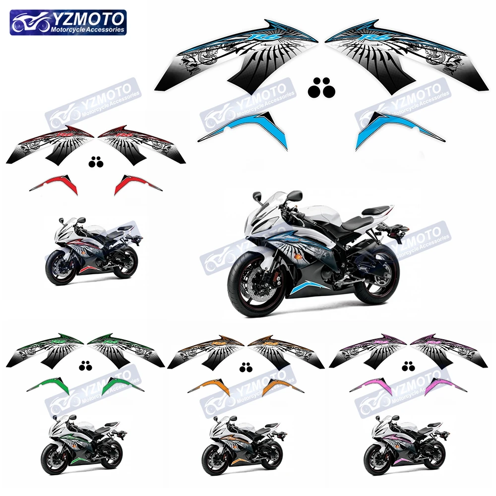 

For Yamaha YZF R6 2008-2016 09 10 12 13 14 15 Motorcycle Racing Decal Full Car Fairing Sticker Decorate Reflective Stickers Kit