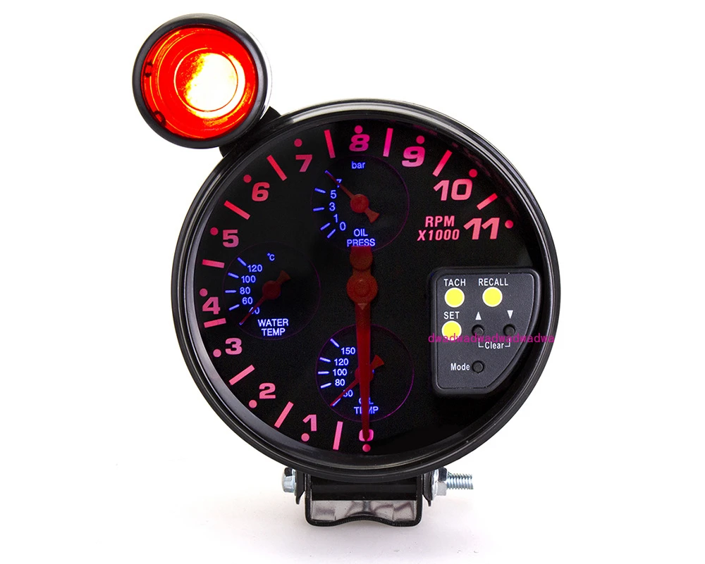 5-Inch car modification instrument, four-in-one car instrument, speed, water temperature, oil temperature, oil pressure