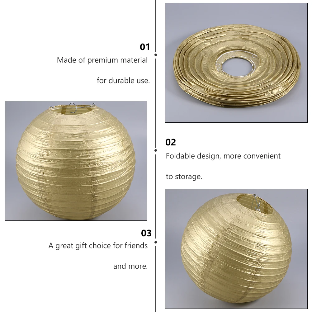 

18 Pcs Paper Lanterns Foldable Round Hanging Decoration for Festival Celebrations Wedding Party Decorative Lighting