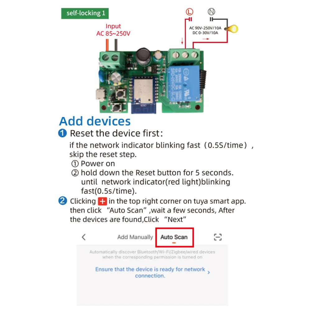 Tuya Smart Wifi Switch Module 5V 12V 32V 220V RF 433 Radio Remote Control 1/2 Channels Inching Relay for Alexa Google Smart Home