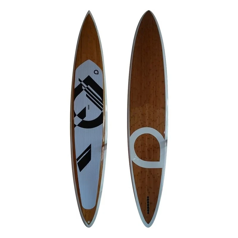 Bamboo Standup Paddleboard with Customizable Fiber Fiberglass Bamboo Veneer Surfboard-Logo Options Available