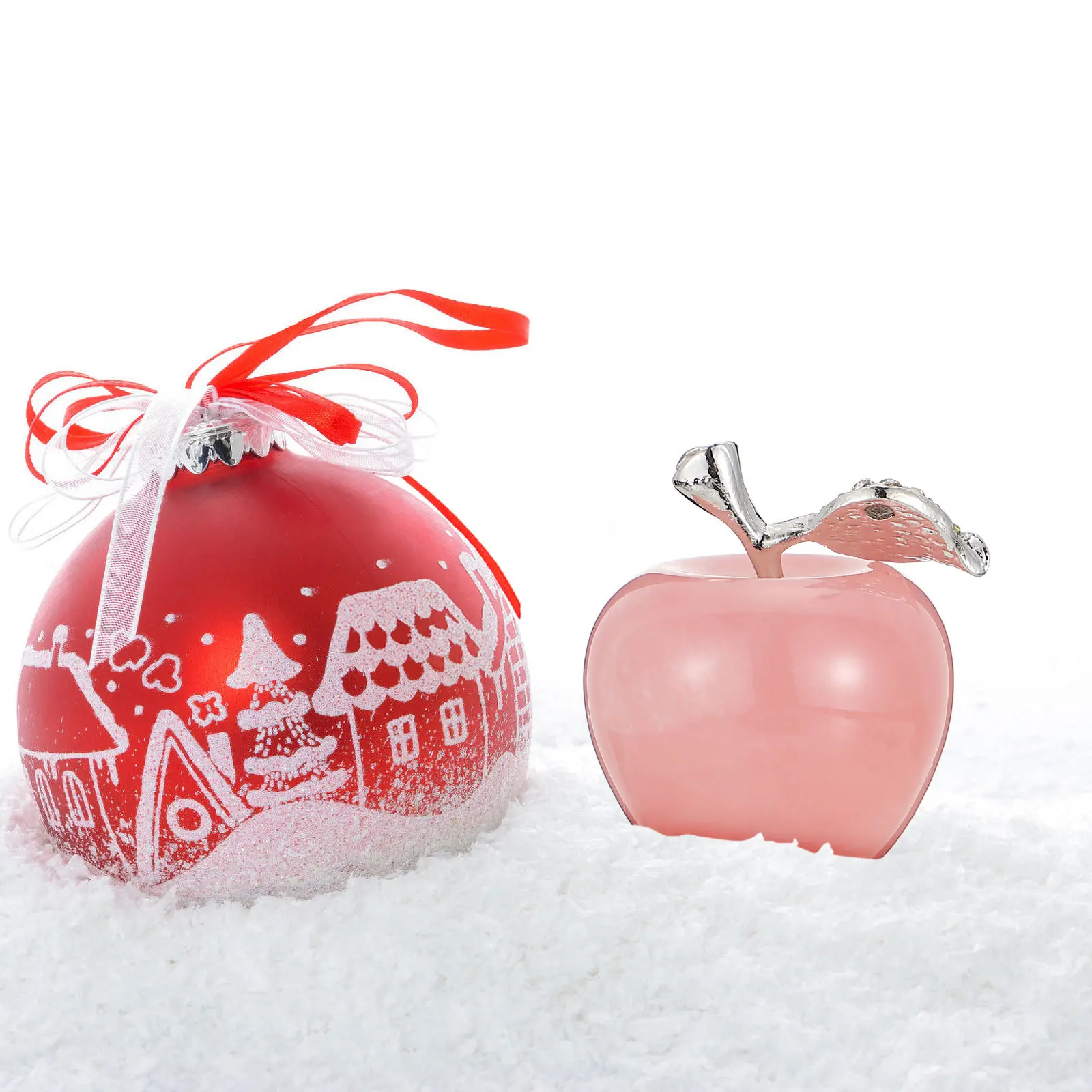 

1Pcs Pink Crystal Ornament Exquisite Craftsmanship Safe Home Decor Christmas Gift Crystal Ornament Decoration