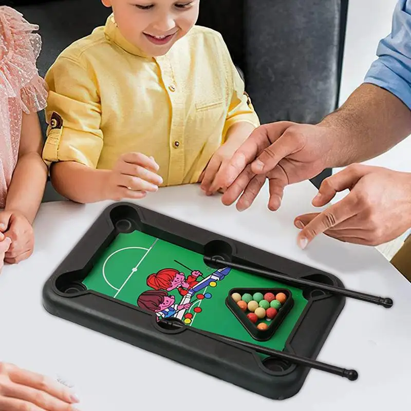 Small Pool Table Game Kids Billiards Table Pool Table Toy Portable Small Tabletop Billiard Table For Family Children Boys Girls