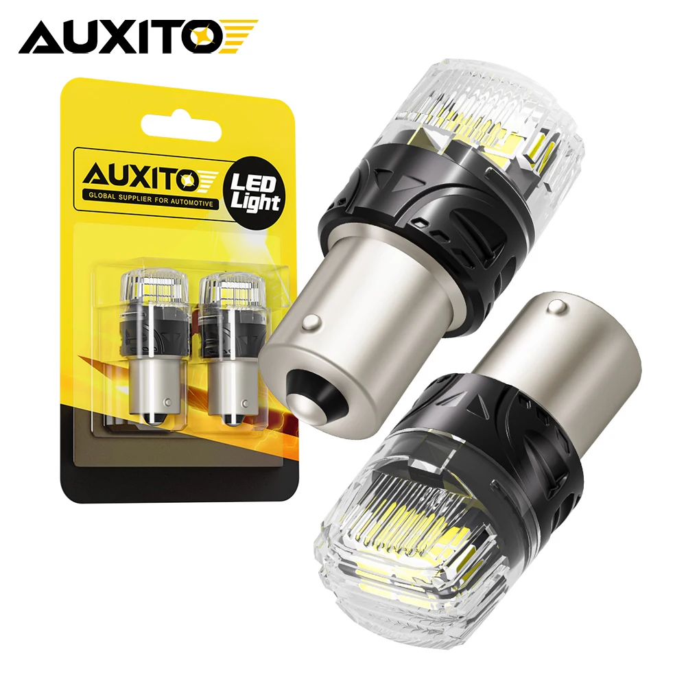

AUXITO 2x1156 P21W BA15S Светодиодный светильник 7506 BAY15D 1157 P21/5W Светодиодные лампы Супер яркие белые DRL Автомобильные парковочные огни заднего хода