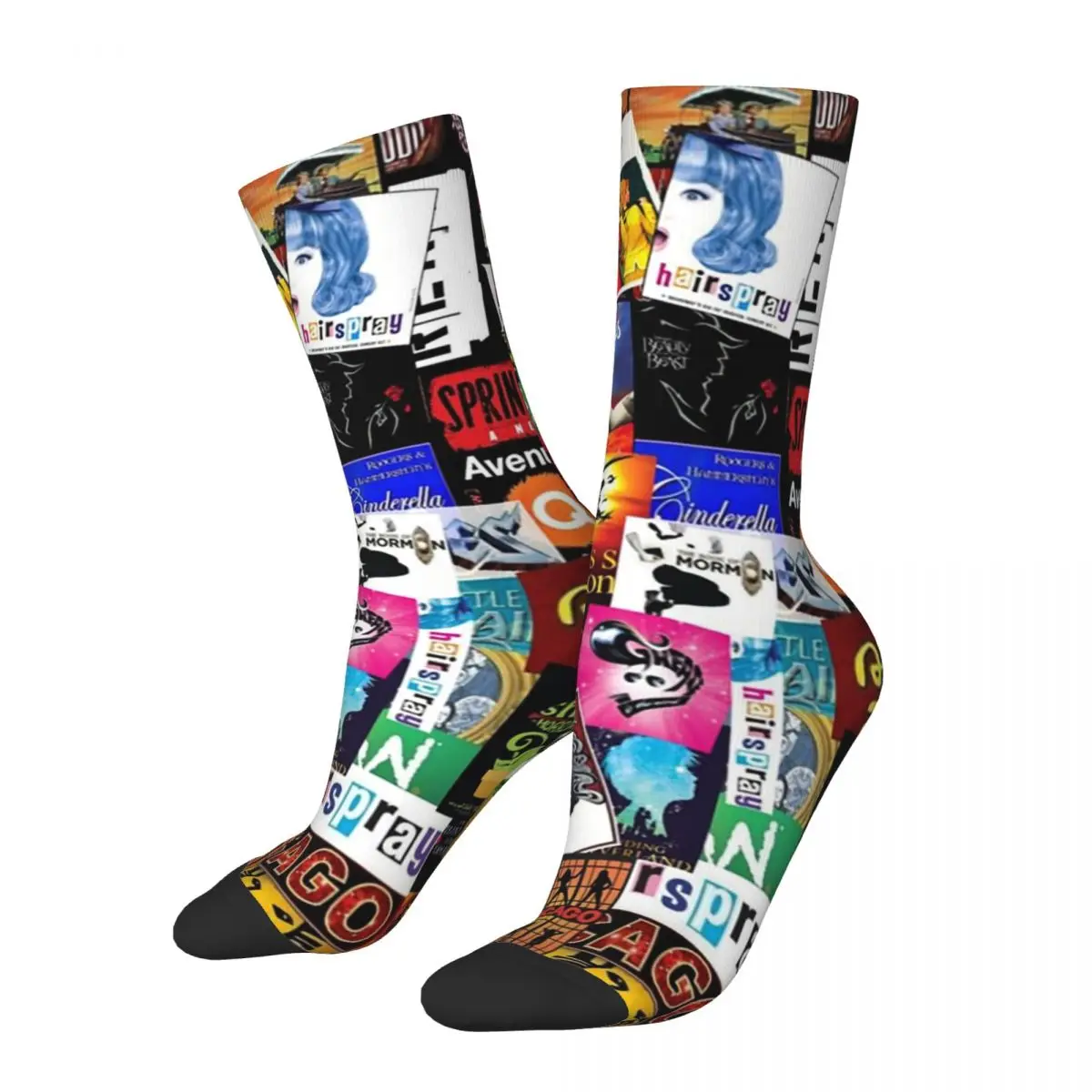 

Musicals Collage II Original Socks Harajuku High Quality Stockings All Season Long Socks Accessories for Unisex Birthday Present