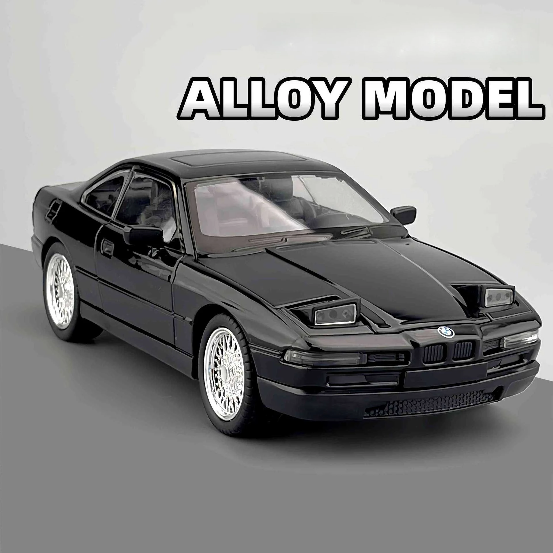 

1:24 850 CSI E31 Alloy Sports Car Model with Sound and Light Toy Diecast Alloy Car Model Collectible Gift