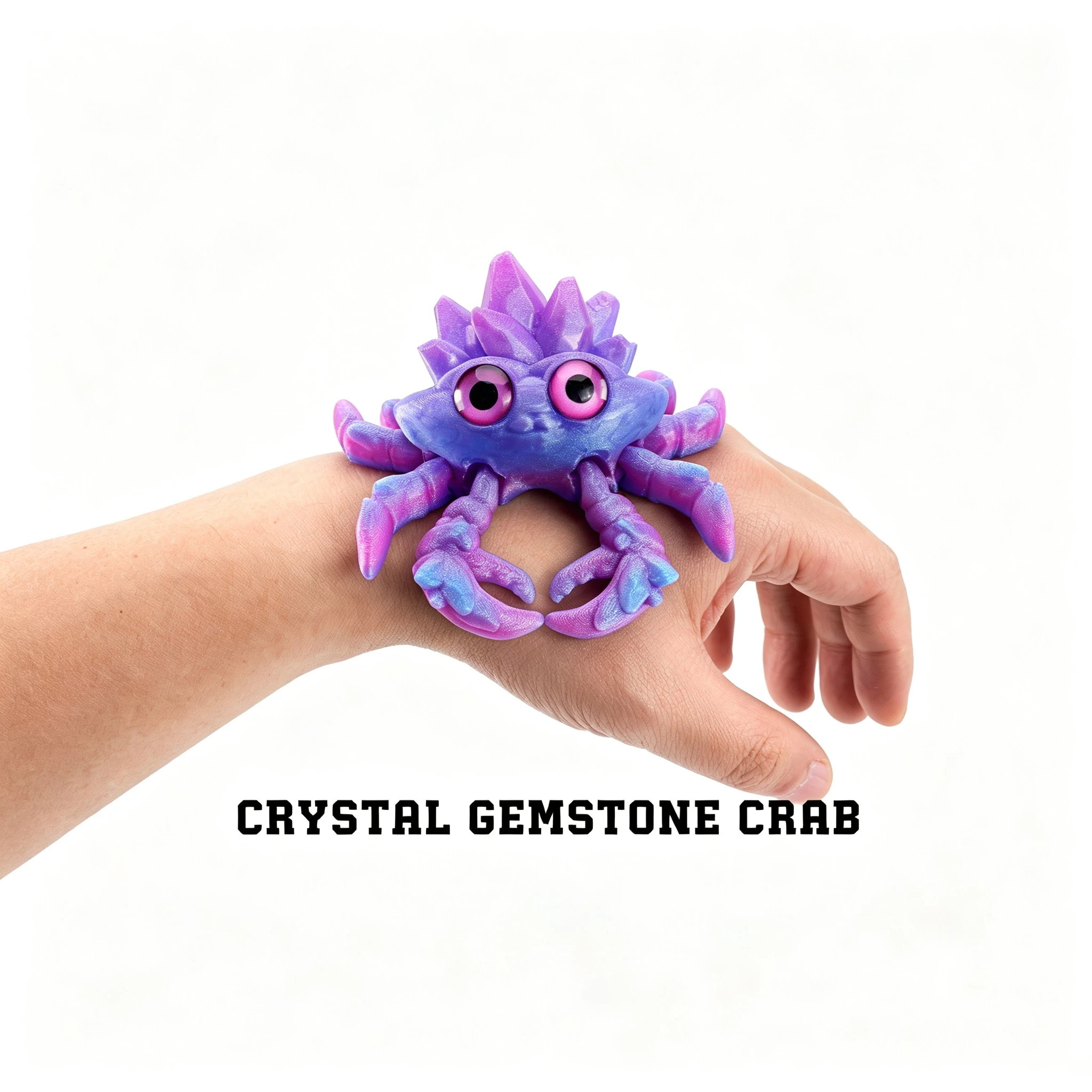 3D Printed Movable Joint Crab Model Simulated Animal Figurine Home Desktop Decor Creative Ornament Birthday Gift