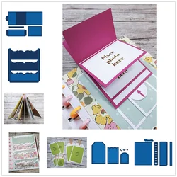 The 3D Large Album Disc Bound Cover Tags Reverse Waterfall Cutting Dies for Scrapbooking 2025 New Card Making Craft Supplies