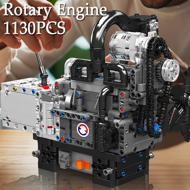 1130PCS Rotary Engine Building Blocks Model Toys Technical Mechanical Assembly Bricks STEM Toys Idea Gifts For Adult Teens Kids