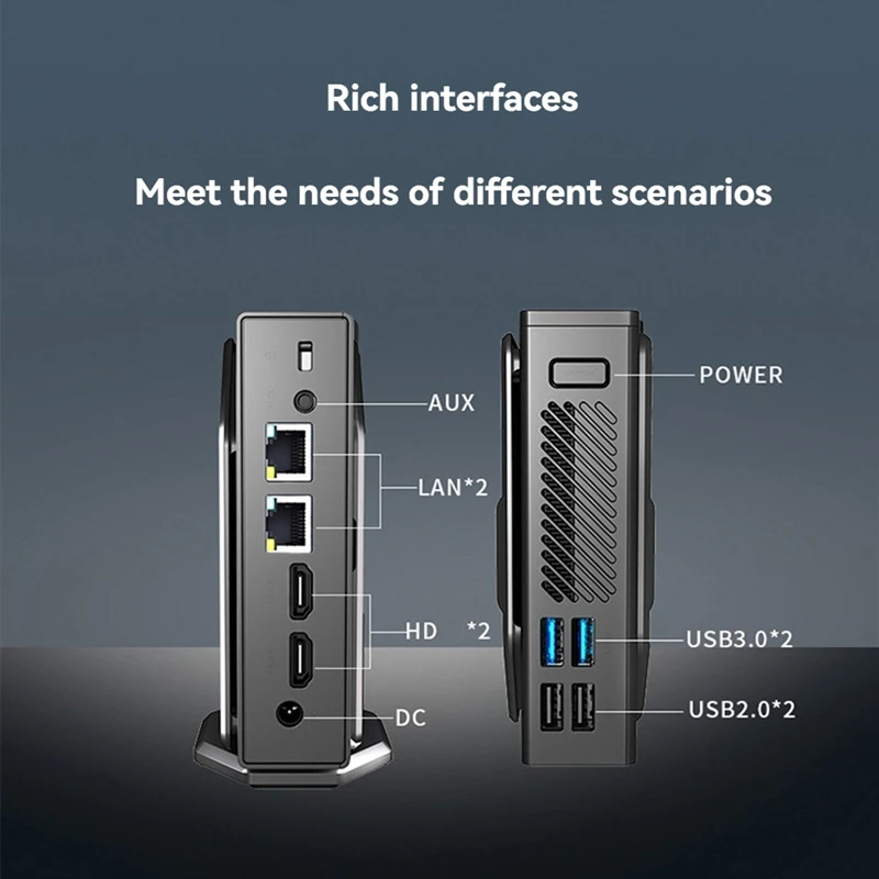 

N100 Мини-ПК 8 ГБ DDR4 512G SSD Мини-настольные компьютеры Поддержка HD 4K Тройной дисплей для школы/офиса Маленький ПК Американский Plug-TCES