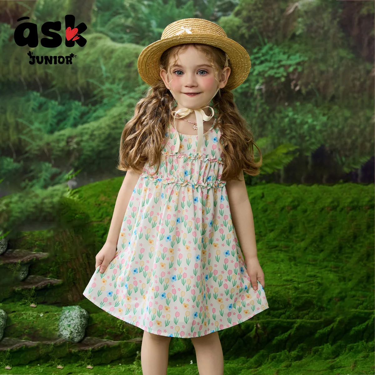 اسأل فستان صيفي طويل بدون أكمام للفتيات الصغيرات