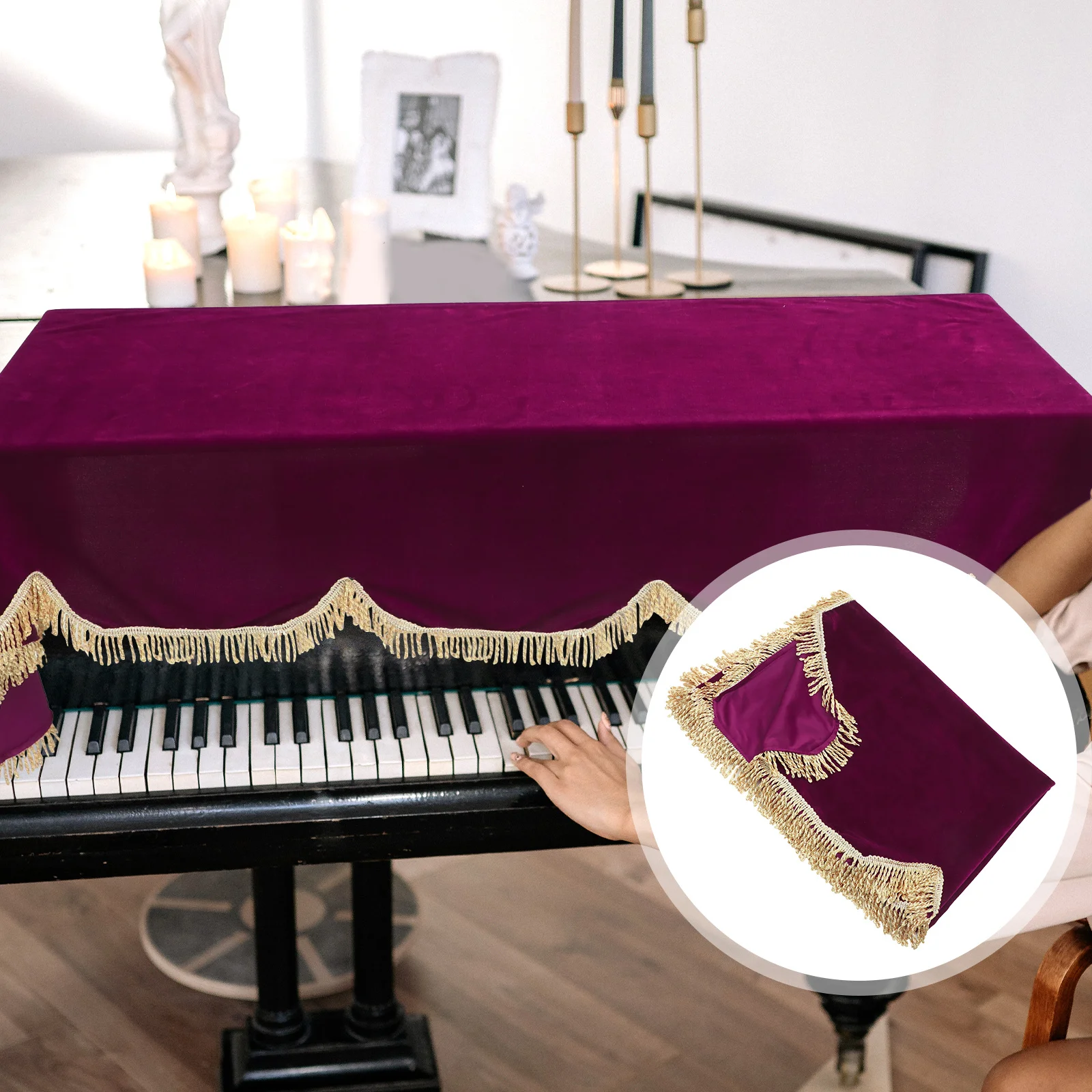 

Piano Key Board Dust Cover Keyboard Cloth Electronic for Digital Covers Electric