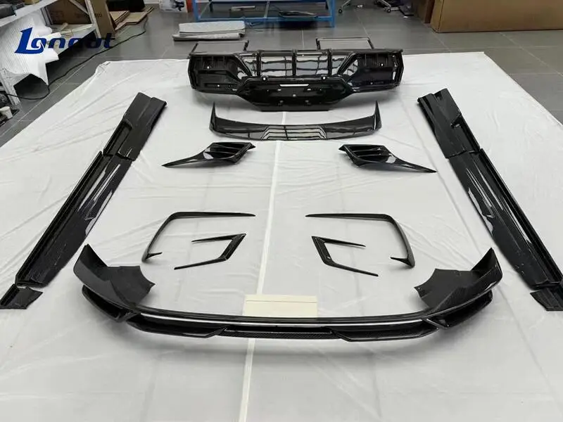 PK Style Dry Carbon Fiber Front Lip Rear Diffuser Side Skirts Rear Spoiler and air Vent Trims for Lotus Eletre Upgrade Body Kit
