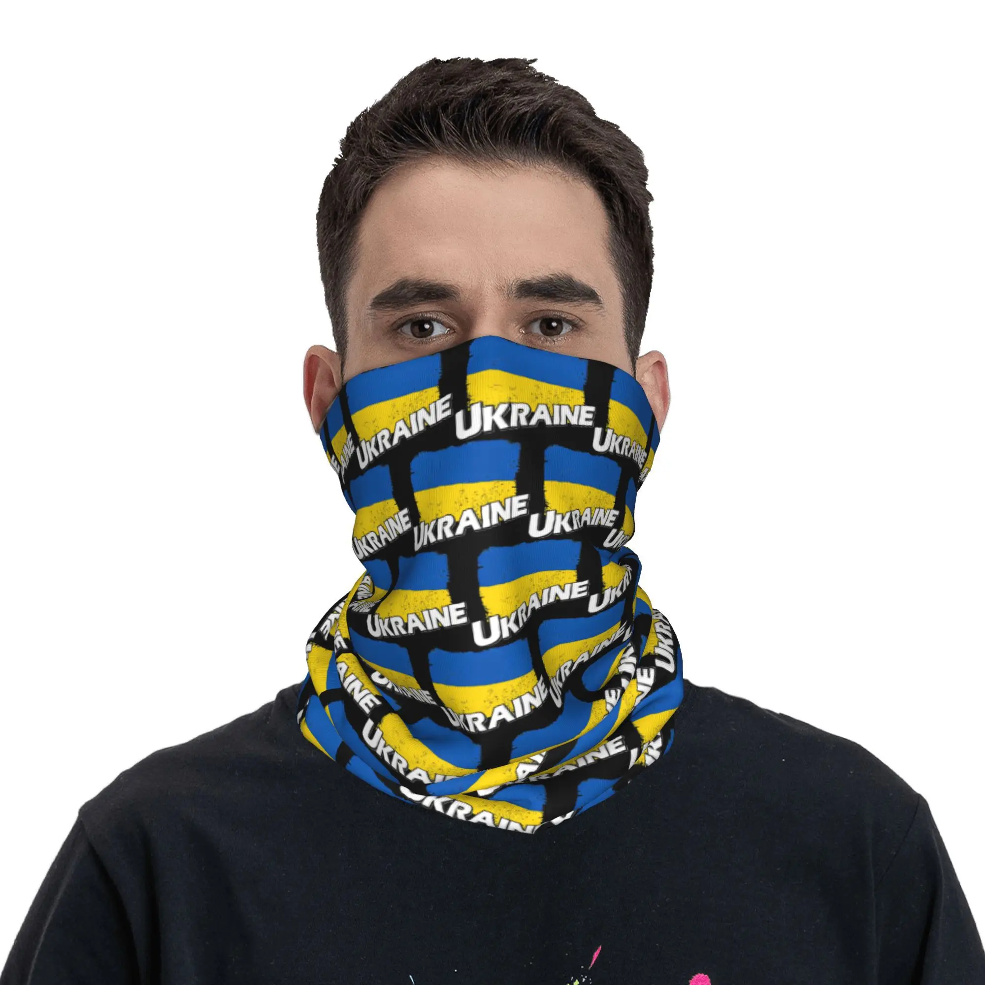 Ukraine Flag Bandana Neck Gaiter Printed  Mask Scarf Multi-use Cycling Scarf Outdoor Sports Unisex Adult Winter