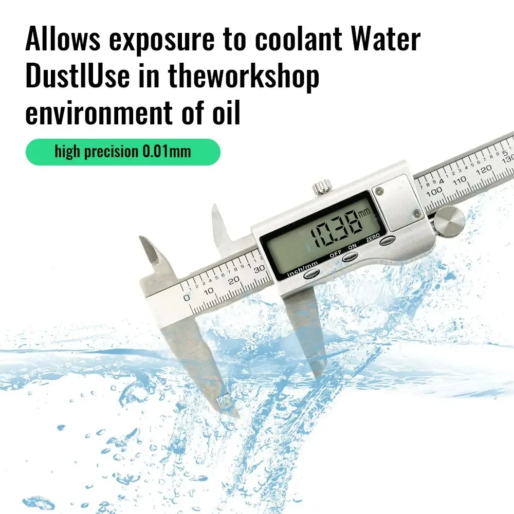 Digitaler Messschieber, Edelstahl-Messschieber, 0–150 mm, 15,2 cm, 0,01 mm, Digitalanzeige, elektronisches Lineal, Längenmessung, DIY-Werkzeug