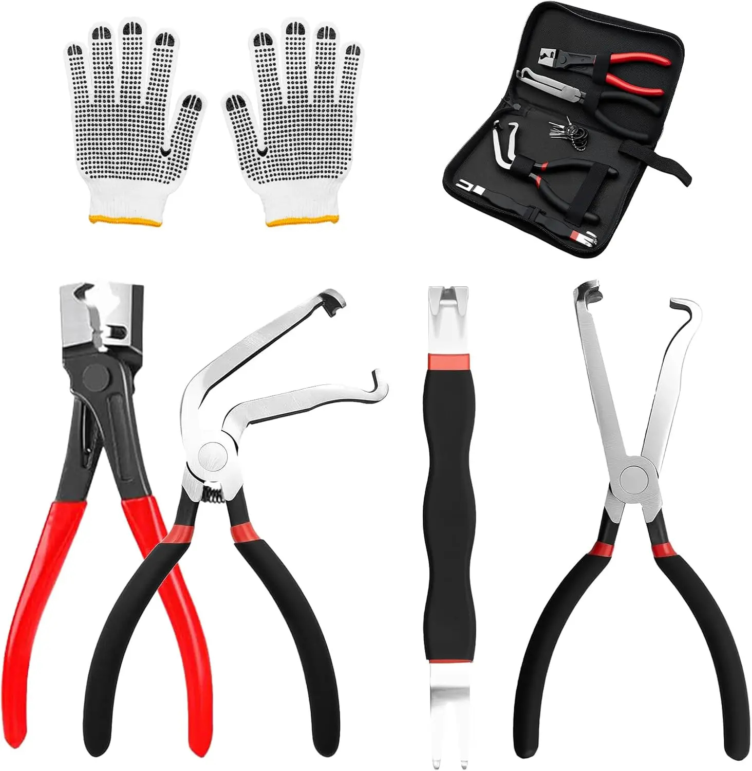 

4Pcs Electrical Disconnect Pliers Set with 8 Terminal Tools for Car Mechanics & DIY