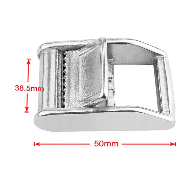 Webbing Tensioner Stainless Steel Cam Flap Buckles Press Cam Buckles Tie Down Buckle for 25mm/38mm Webbing Strap RE