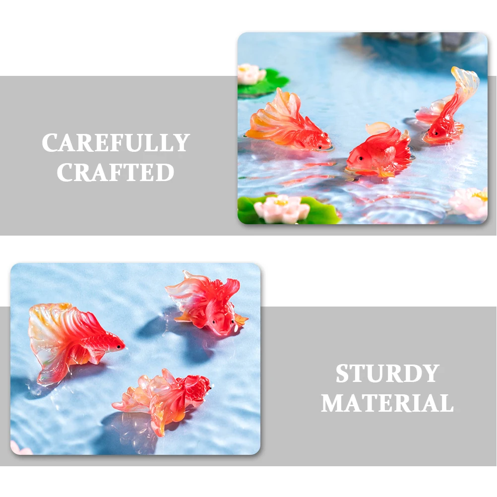 

3Pcs Goldfish Ornaments Mini Resin Decorations for Fish Tank Aquarium Desktop Accessories Ocean Animal Figurines Koi Fish