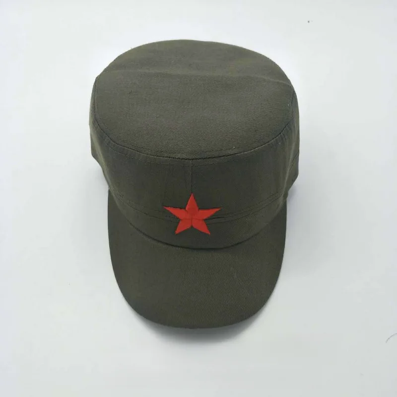 

Military Training Hat Student Cap Peaked Cap Five-pointed Star Hat