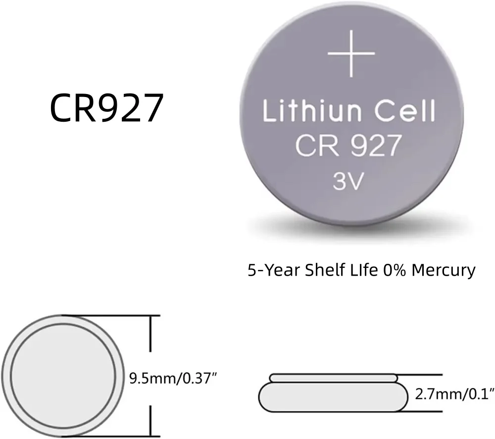 3V CR927 CR 927 Lithium Battery DL927 BR927 LM927 ECR927 For Watch Car Remote Control Clock Electric Toy Button Cell