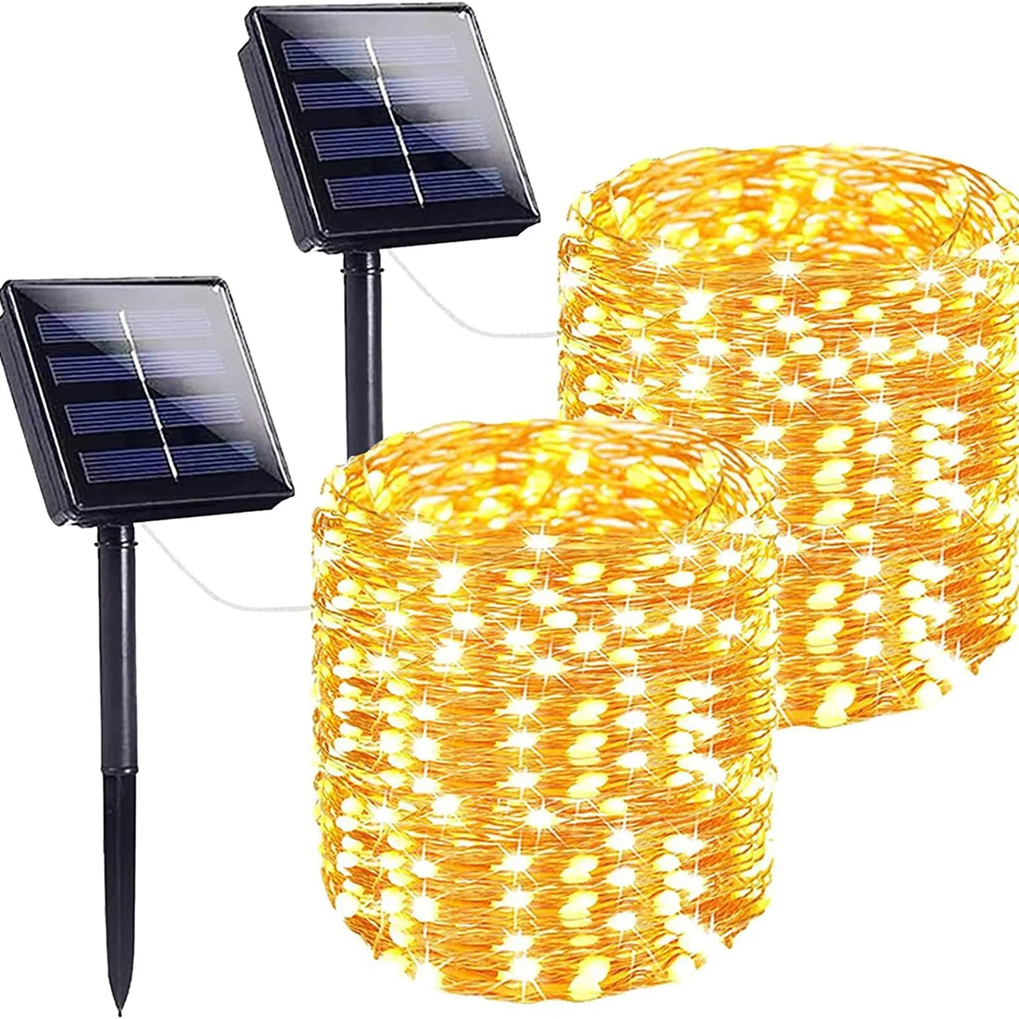 12/22/32M Solar LED Fairy String Lights Waterproof Outdoor Garland Lamp Christmas Party Garden Patio Wedding Festival Decoration