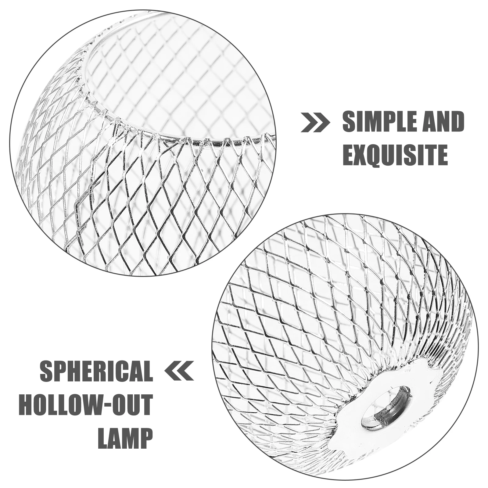 

3pcs Metal Lampshade Spherical Hollow-out Decorative Lamp Cover for Ceiling Office Bedroom Lighting Warm Atmosphere