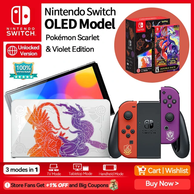 Nintendo Switch OLED Pokemon Scarlet & Violet Edition Video Game Console  Nintendo Switch Oled Pokemon Scarlet Violet Edition