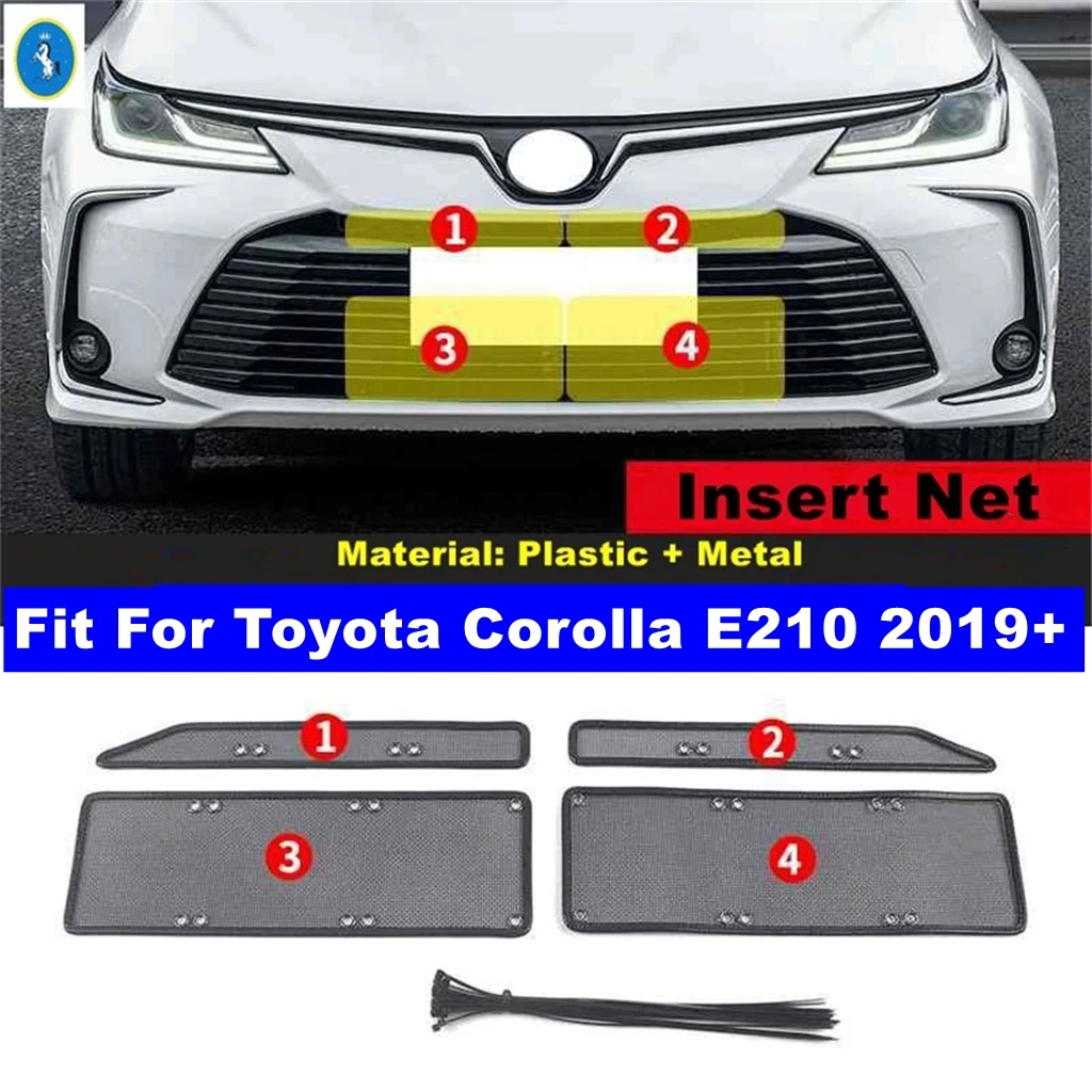 

Auto Accessories Front Grille Insert Net Insect Screening Mesh Cover Trim Protection Covers For Toyota Corolla E210 2019 - 2023