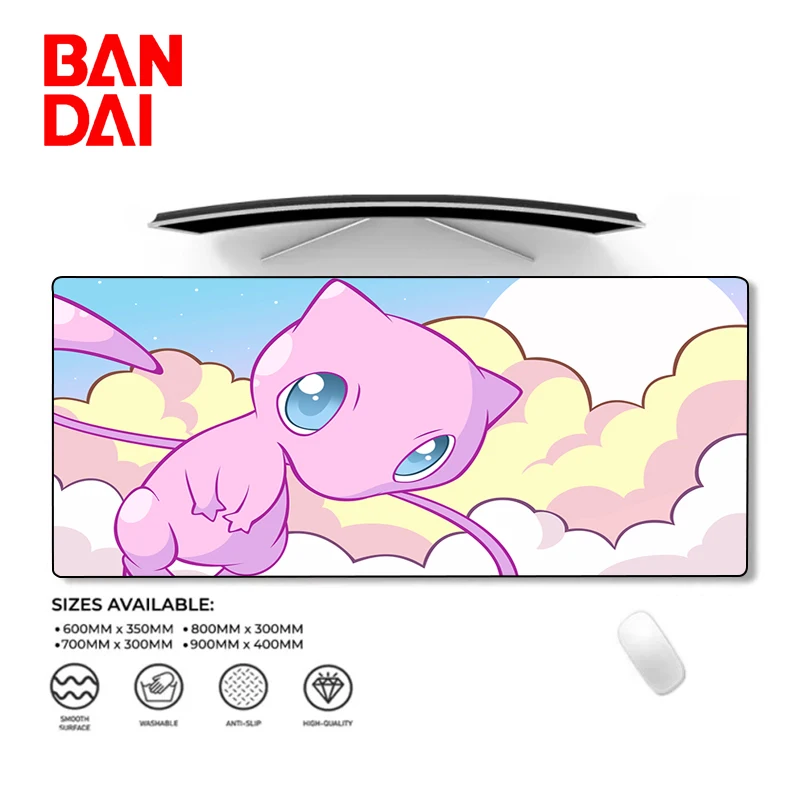 Pokemon Muismat Gengar Pikachu Rubberen Mat Toetsenbord Kawaii Deskmat Cartoon Gaming Muismat Anime Gamer Pc Accessoires 90X40 Pad